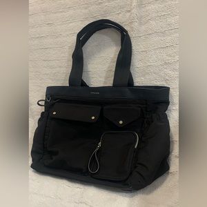 Love & Lore Black Everything Tote (Multiple Pockets/Compartments)